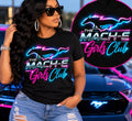 Mach-E Girls Club | Neon Design modeled on a woman