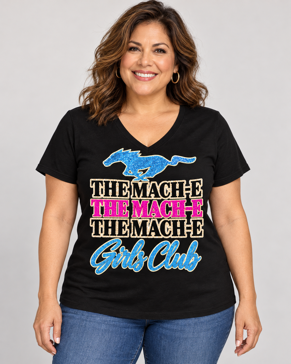 Mach-E Girls Club | Mach-E Times 3 modeled on a woman