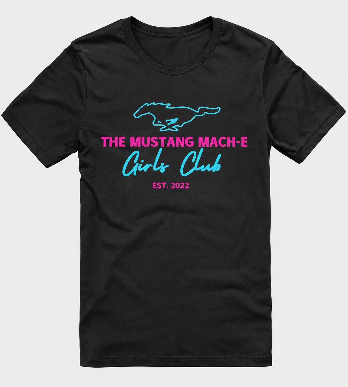 Mach-E Girls Club Original Design black T-shirt